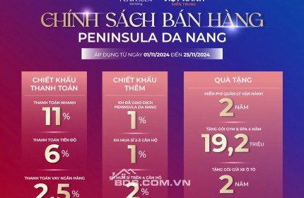 NHẬN NGAY 3 CHỈ VÀNG SJC TỪ CHỦ ĐẦU TƯ KHI CỌC CĂN HỘ PENINSULA